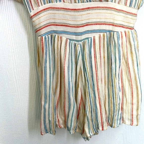 Urban Outfitters - Moonstruck Surplus Short Deep V Neck Romper Size Small - Picture 7 of 12